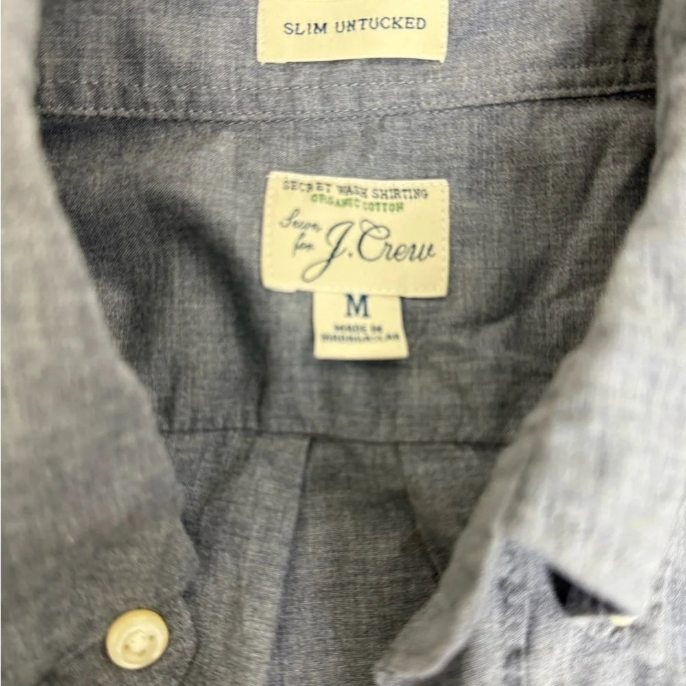J-Crew Men's Blue Button-Down Shirt